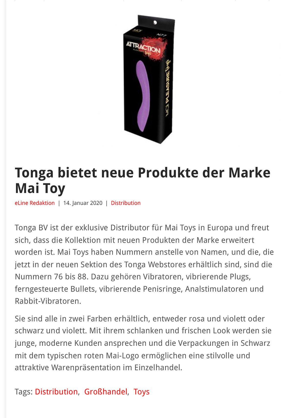 2020-01 eLine Online - Mai Toys